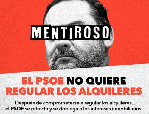 Intolerable: el PSOE no quiere regular los alquileres y amenaza con incumplir los acuerdos de Gobierno